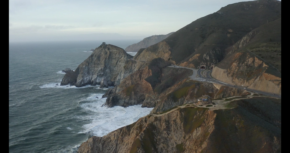 Ocean cliffs and highway 1